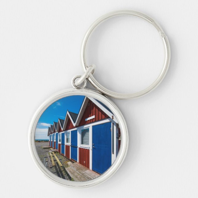 Beach Huts 3 Key Ring (Front)