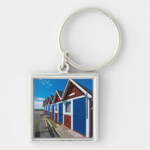 Beach Huts 3 Key Ring