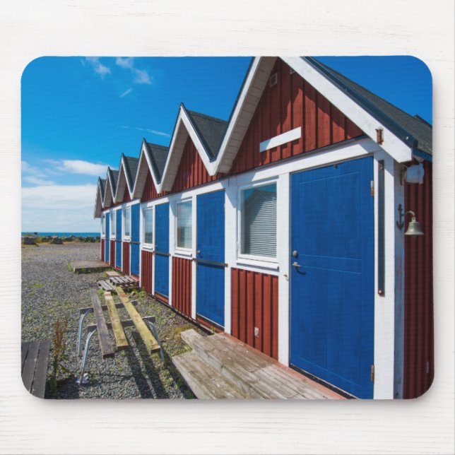 Beach Huts 3 Mouse Pad (Front)