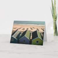Beach huts and blue skies english seaside photo