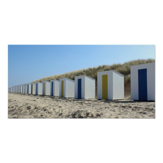 Beach huts, Cadzand-Bad, the Netherlands Poster (Front)