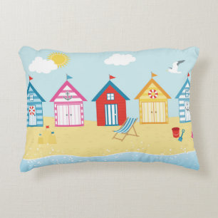 Beach Huts Decorative Cushion