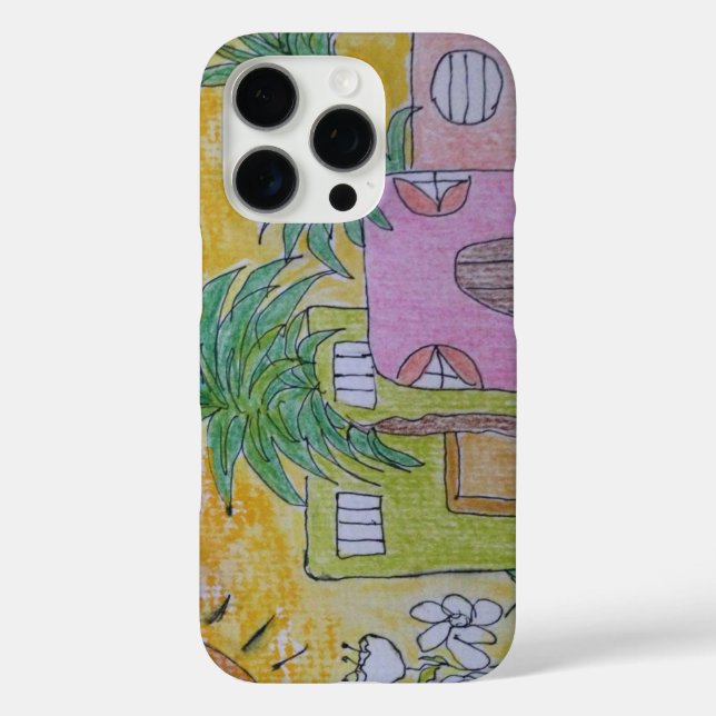 Beach Huts Golden Skies iPhone / iPad case (Back)