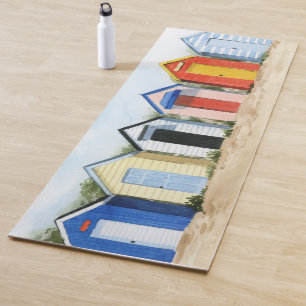 Beach Huts I Yoga Mat