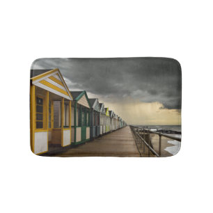Beach Huts In A Summer Storm Southwold Bath Mat