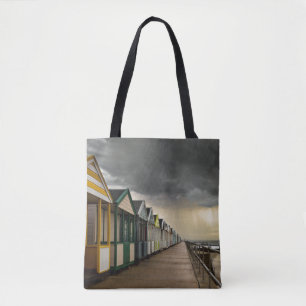 Beach Huts In A Summer Storm Southwold Tote Bag