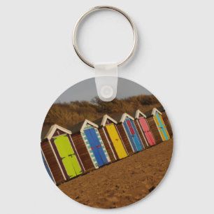 Beach Huts Keychain