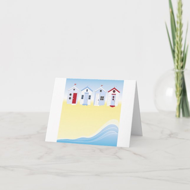 Beach Huts Note Cards (Front)