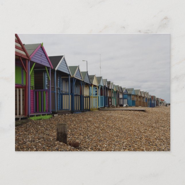 Beach Huts Postcard (Front)