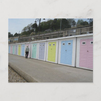 Beach Huts Postcard