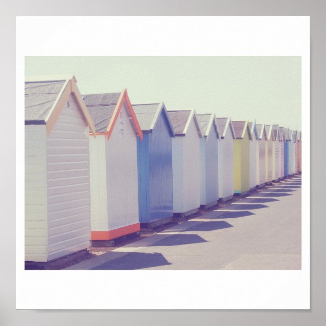 Beach Huts Poster (Front)