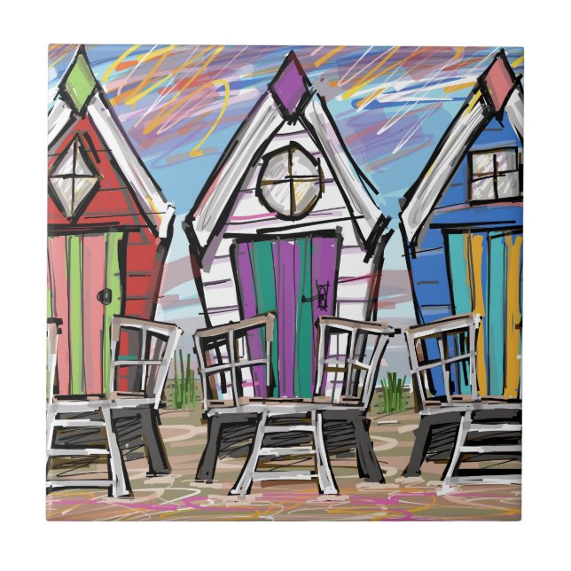 Beach Huts RWB Tile (Front)