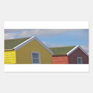 Beach Huts Southwold, England Rectangular Sticker