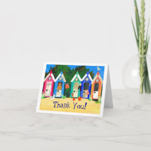Beach Huts 'Thank You' Notecard
