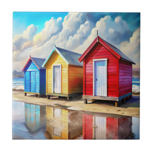 Beach Huts Tile