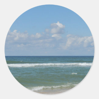 Beach Image Classic Round Sticker