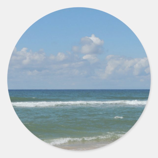Beach Image Classic Round Sticker (Front)