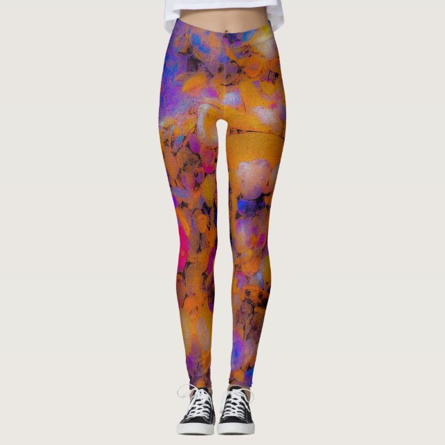 Beach Impression, Rocks and Sea Shells Leggings (Front)