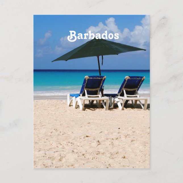 Beach in Barbados Postcard (Front)