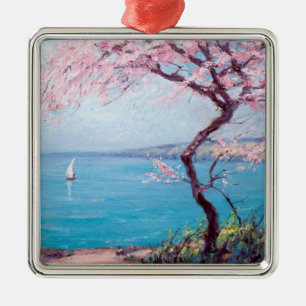 Beach in Biarritz, France (by Kimon Loghi) Metal Tree Decoration