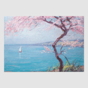 Beach in Biarritz, France (by Kimon Loghi) Tissue Paper