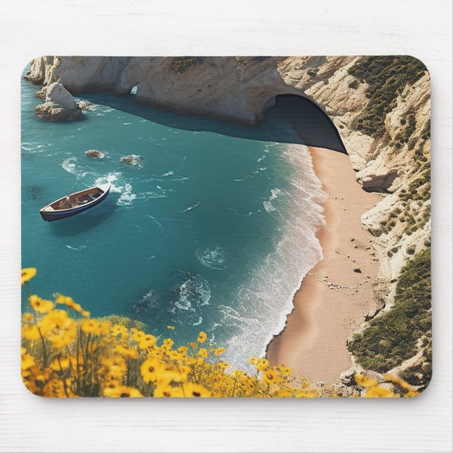 Beach in Greece  Mouse Pad (Front)