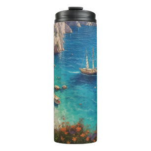 Beach in Greece  Thermal Tumbler