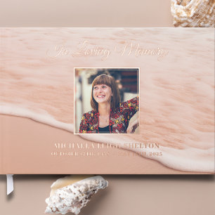 Beach In Loving Memory Funeral Memorial Service Guest Book