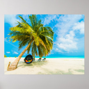 Beach in Maldives poster 1