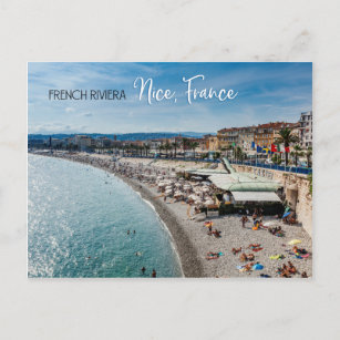 Beach in Nice, France Postcard