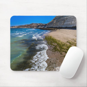 Beach in Puerto Piramides, Argentina Mouse Pad