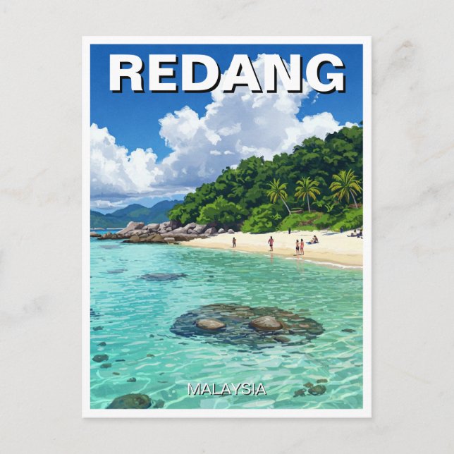 Beach in Redang Malaysia Postcard (Front)