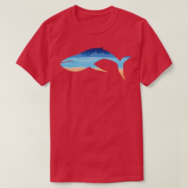 Beach In The Whale T-Shirt (Design Front)
