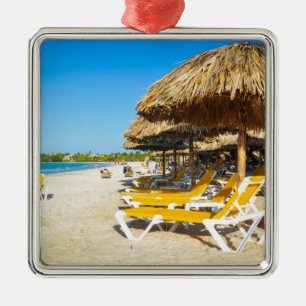 Beach in Vardero, Cuba Metal Tree Decoration