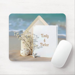 Beach Invitation With Starfish Mouse Pad