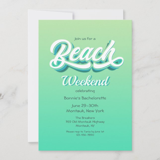 Beach Invitations (Front)