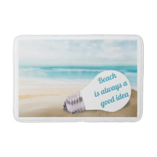 Beach is always a good idea, summer bath mat