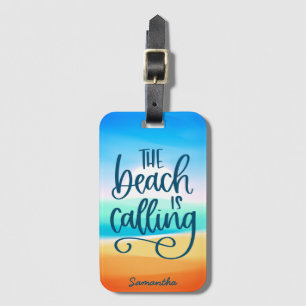 Beach is Calling Summer Vacation Custom Luggage Tag