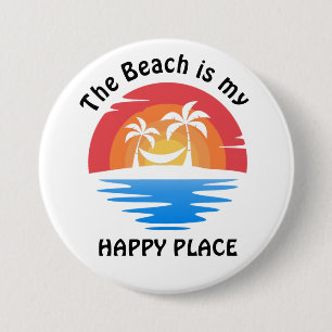 Beach is my Happy Place Button
