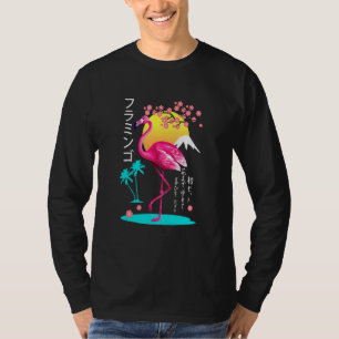Beach Island Flamingo Vintage Embroidered Flamingo T-Shirt