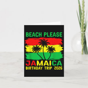 Beach jamaica birthday trip 2026 matching vacay  card