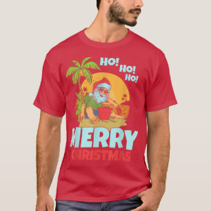 Beach Kids Boys Santa Xmas Merry Ho Ho Ho Christma T-Shirt
