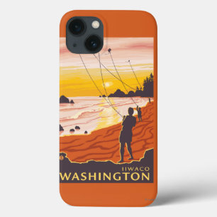 Beach & Kites - Ilwaco, Washington iPhone 13 Case
