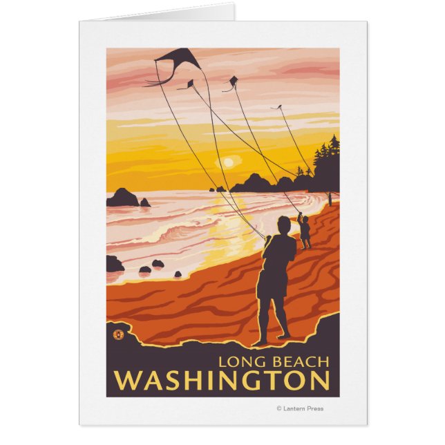 Beach & Kites - Long Beach, Washington (Front)