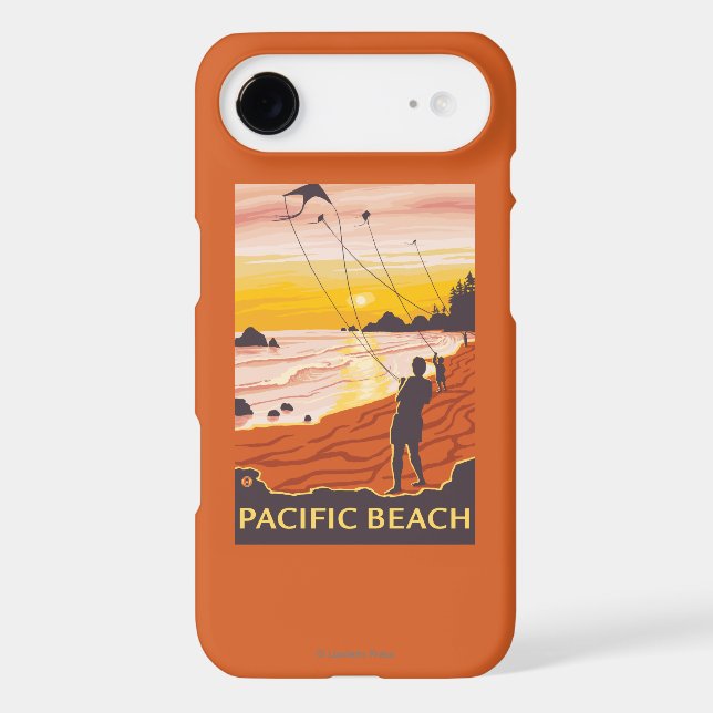 Beach & Kites - Pacific Beach, Washington Case-Mate iPhone Case (Back)