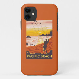 Beach & Kites - Pacific Beach, Washington iPhone 11 Case
