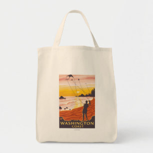 Beach & Kites - Washington Coast Tote Bag