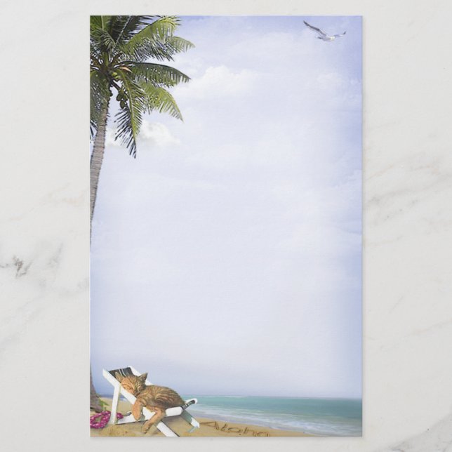 Beach Kitty Stationery (Front)