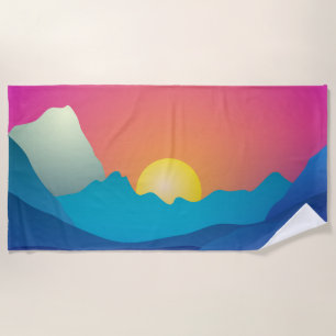 Beach Landscape Abstract Beach Towel