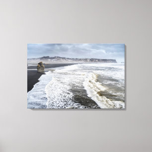 Beach Landscape In Winter Canvas Print